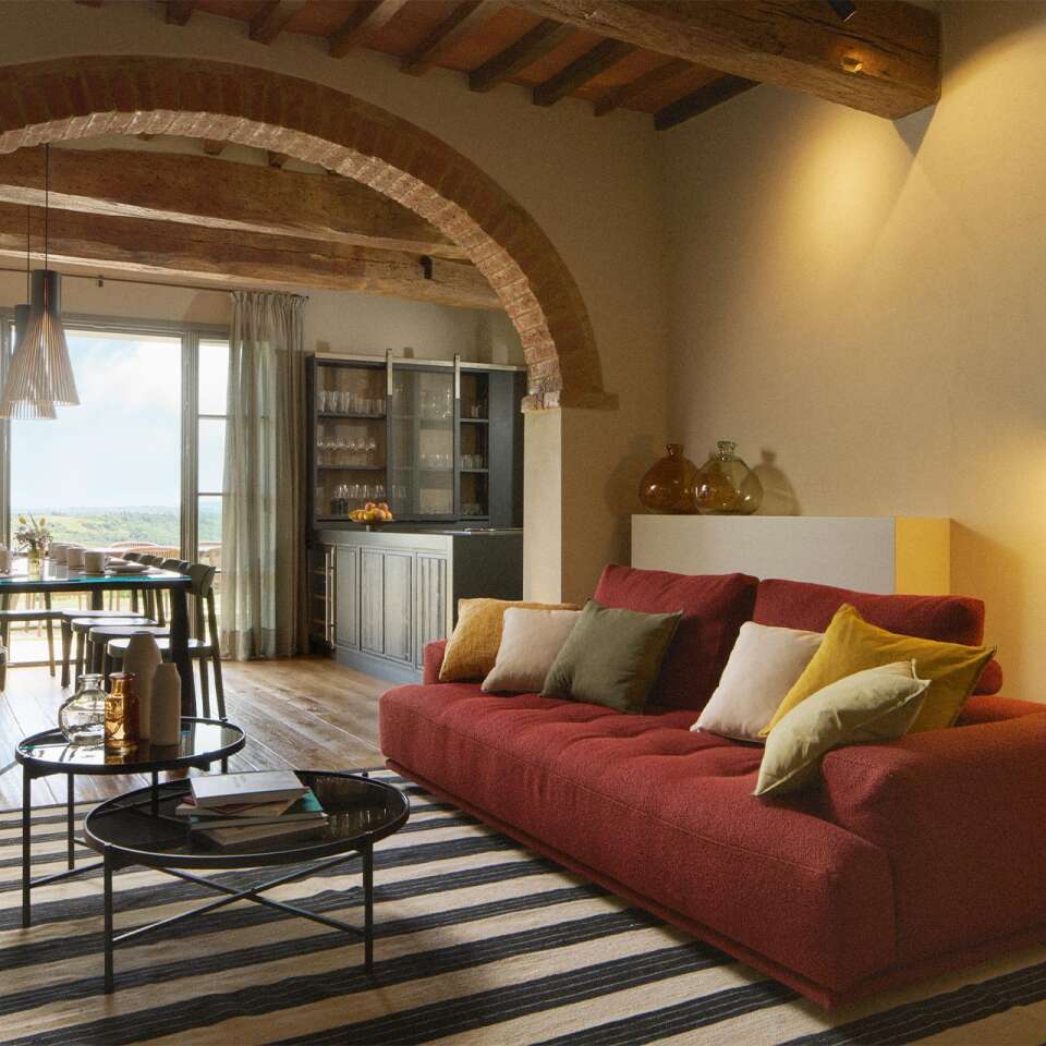 living room and dining room