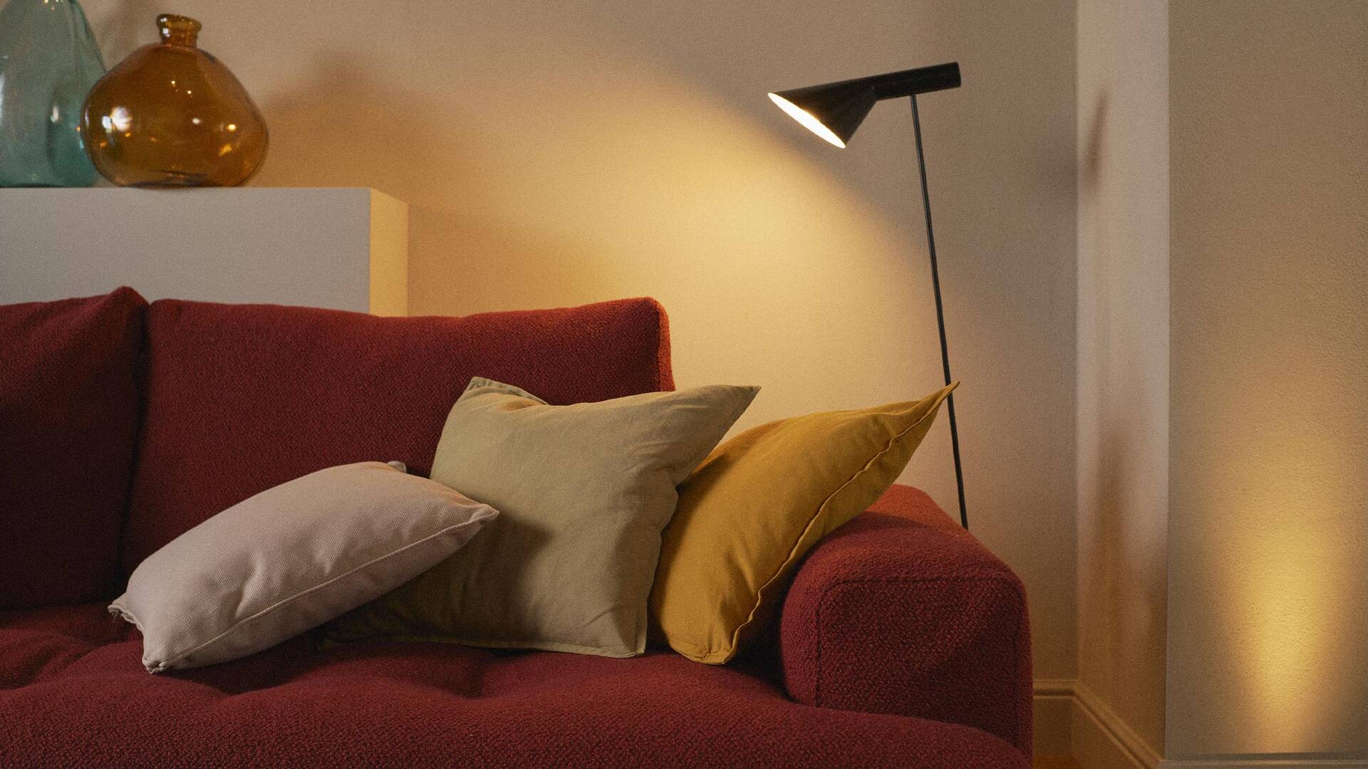 comfortable sofa in the living room  