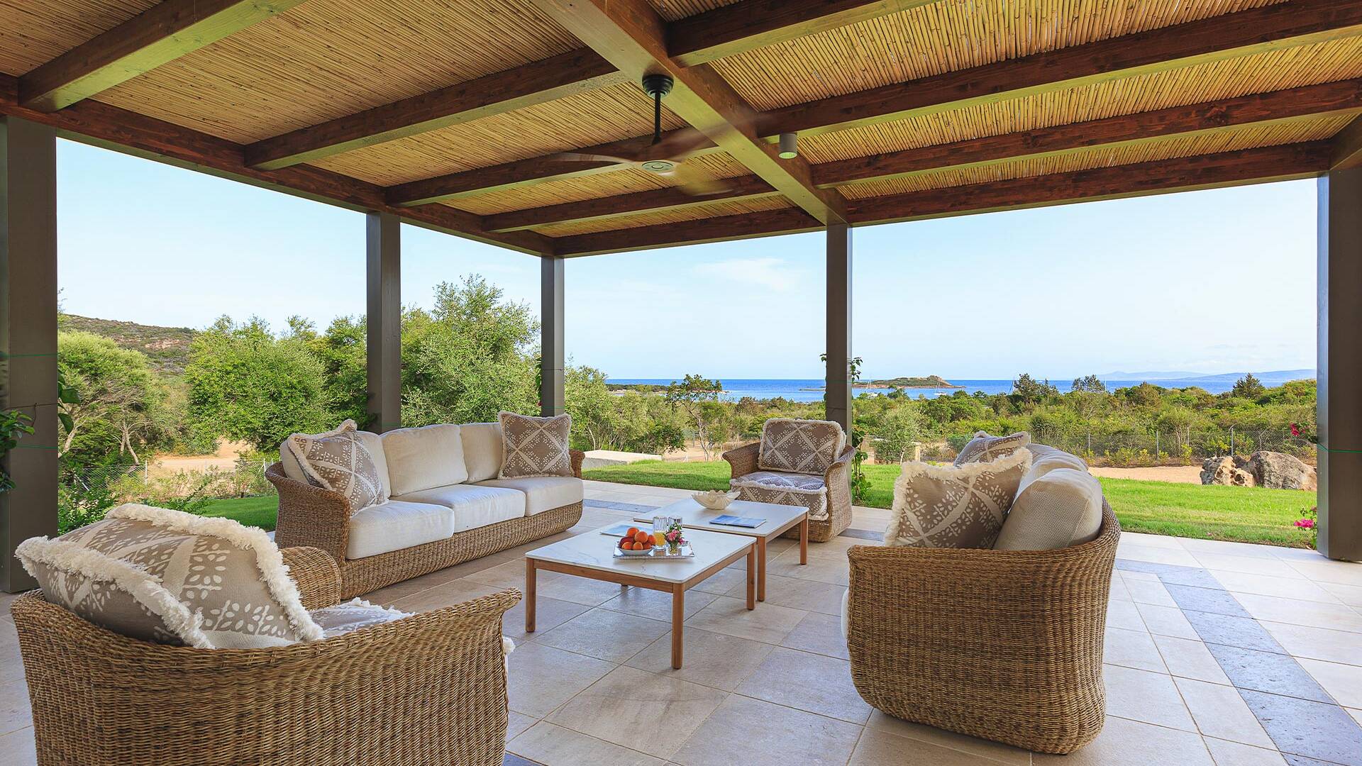 outdoor lounge area