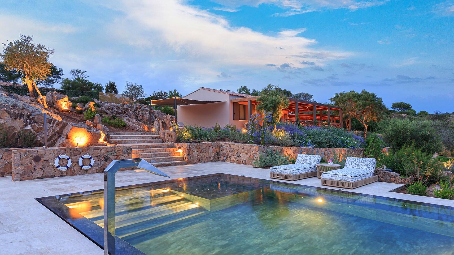 sunset view from the pool 