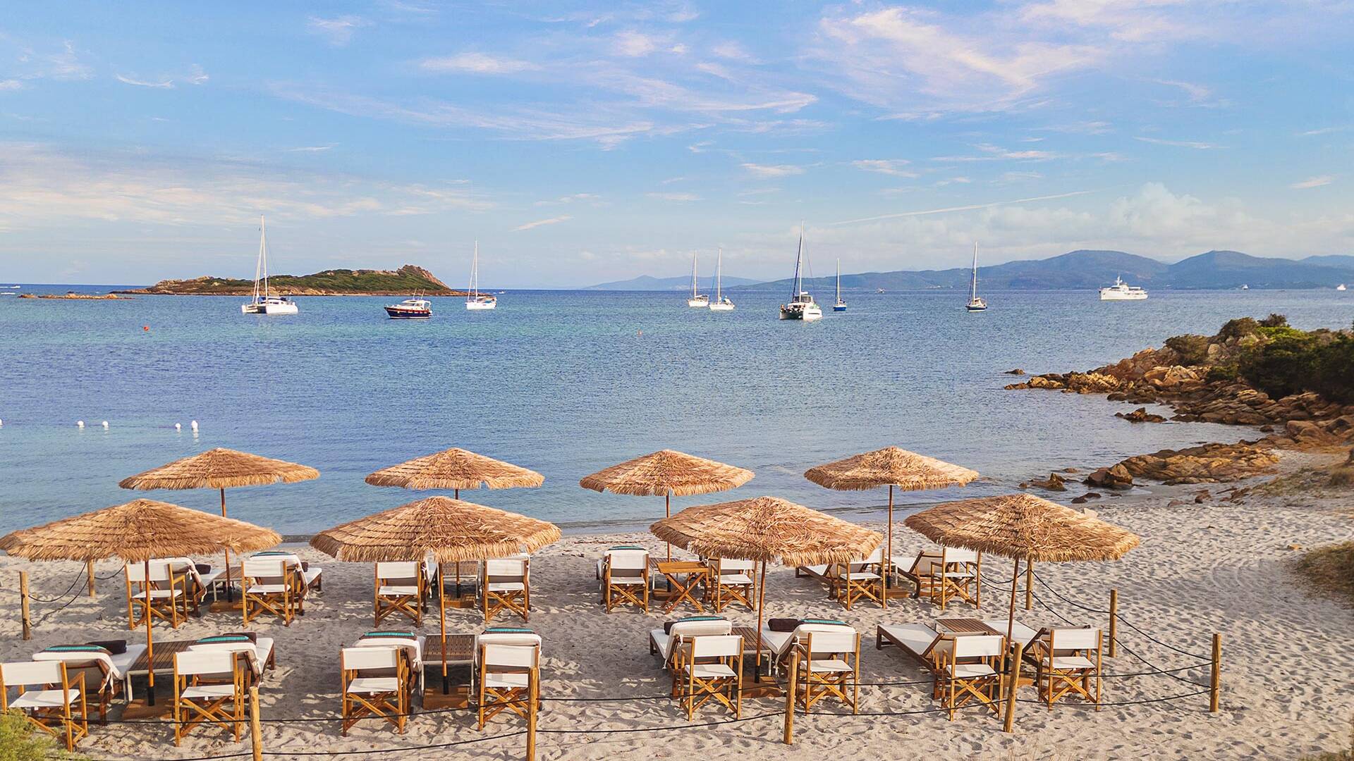 pristine beach just a few steps from villa Sante