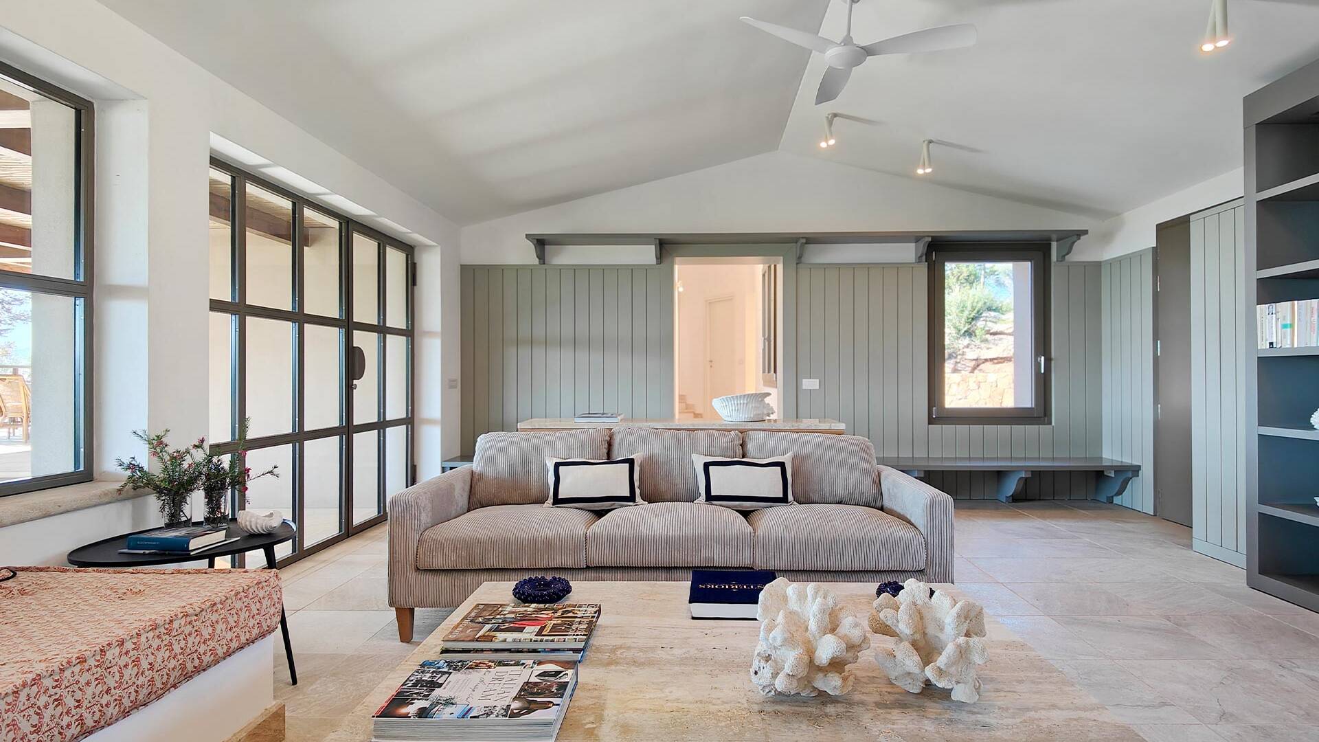 living room with comfortable sofa 