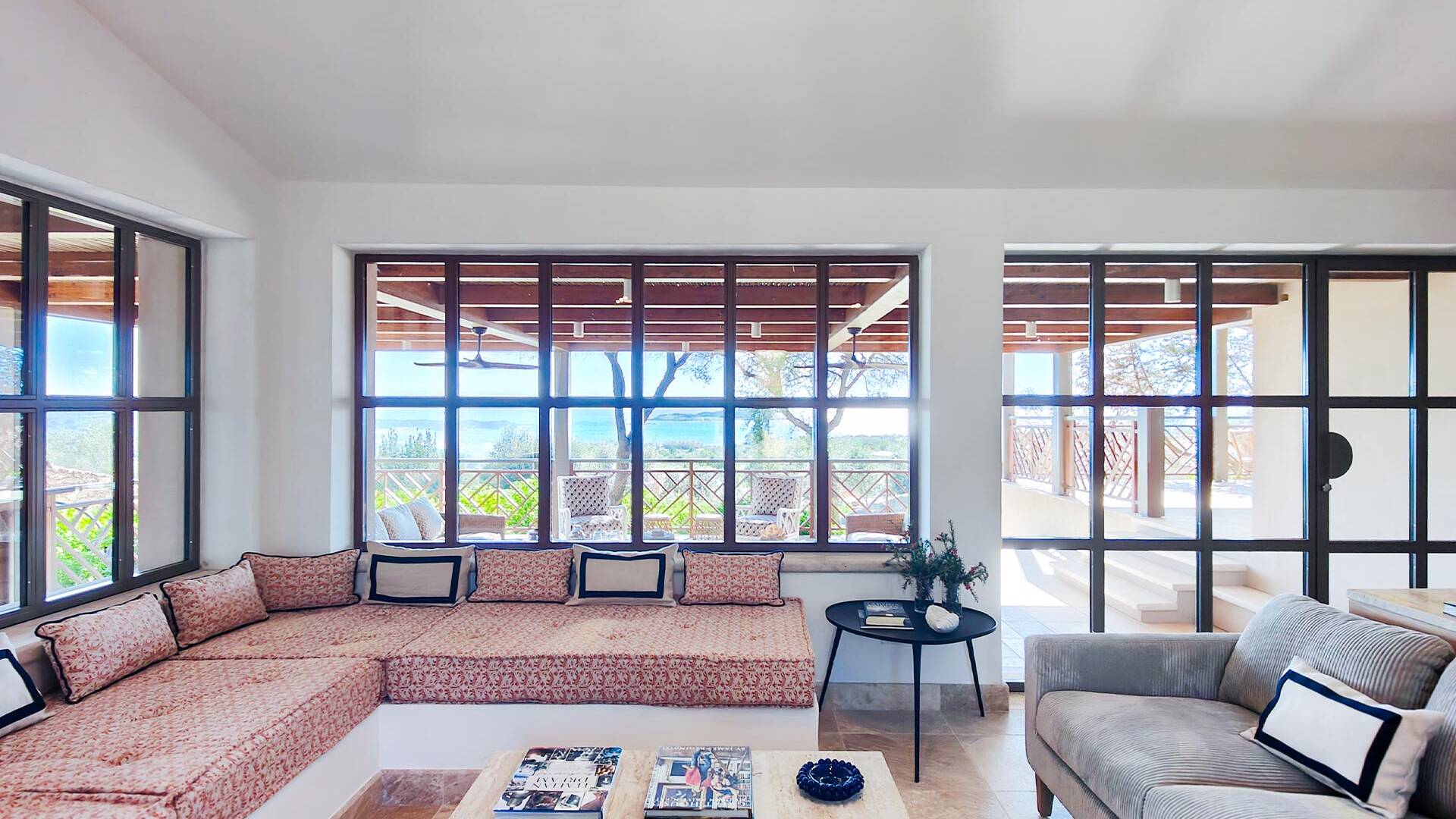 living room with comfortable sofa 