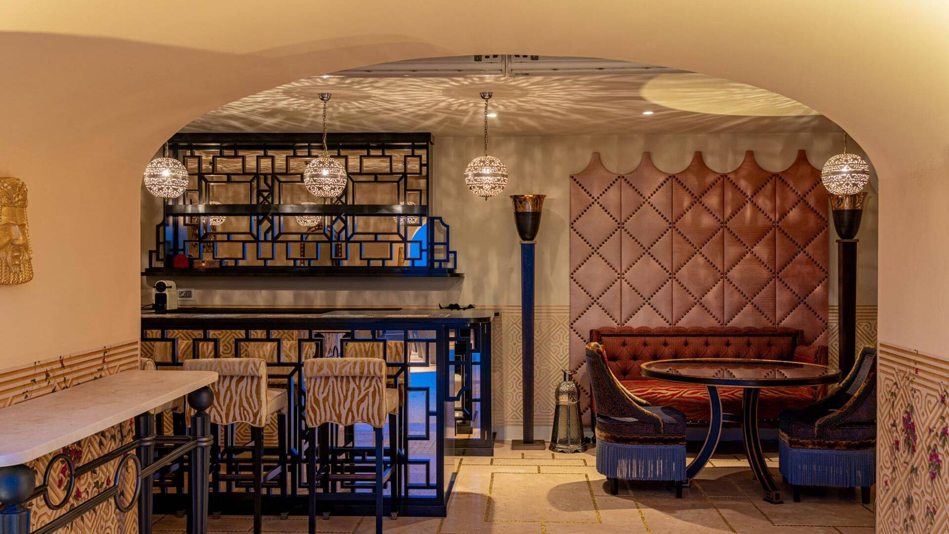 Moroccan style bar