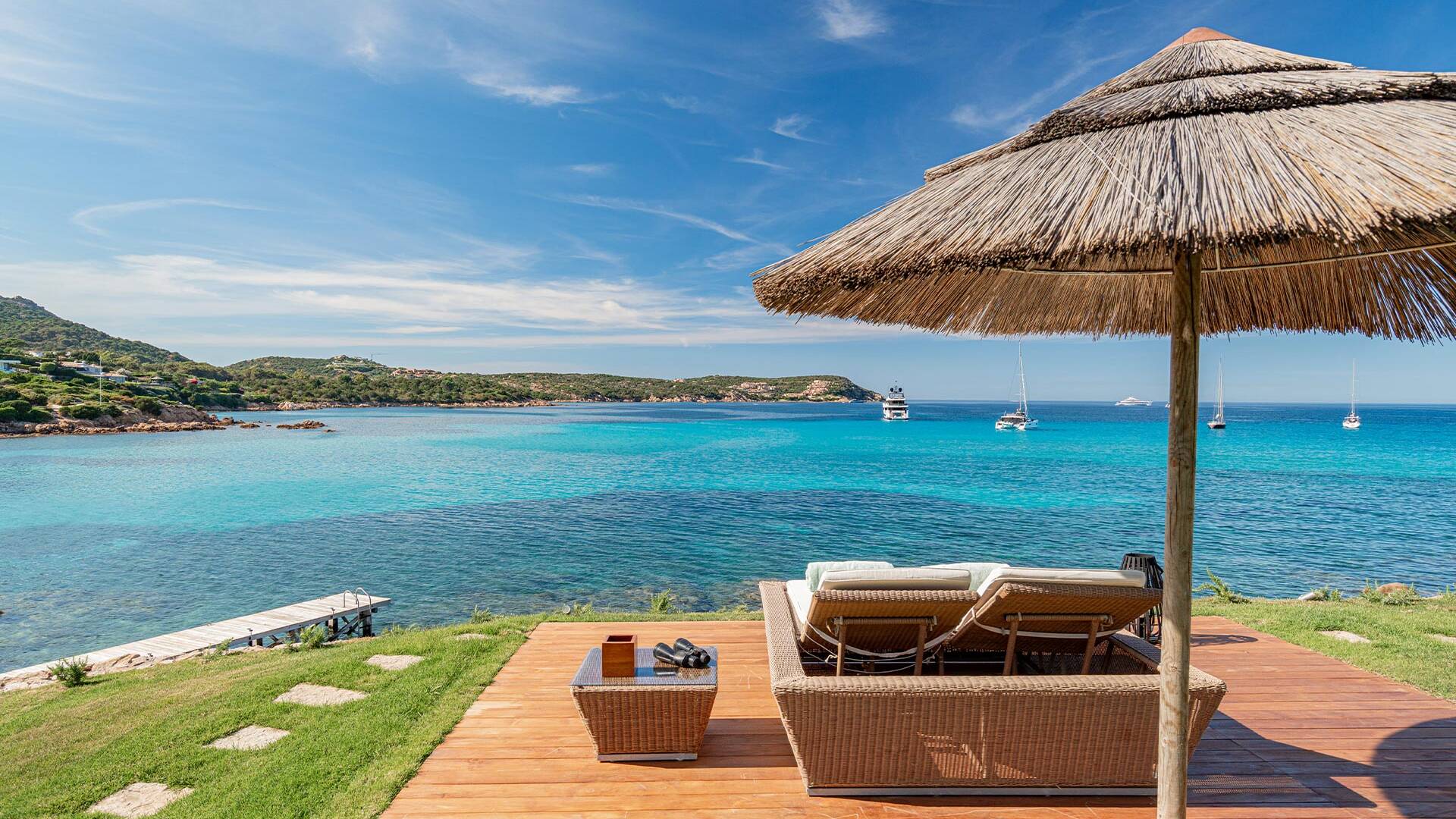 lounge area with seaview