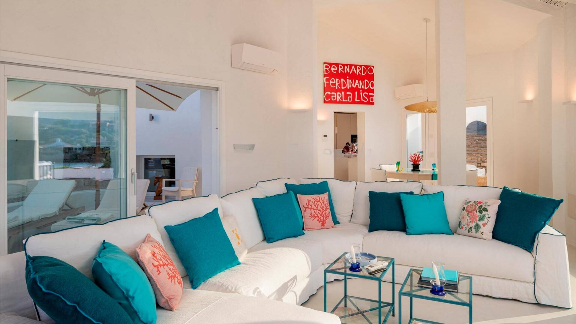living room with comfortable sofa 