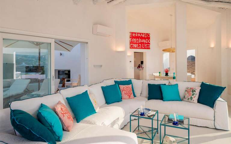 living room with comfortable sofa 