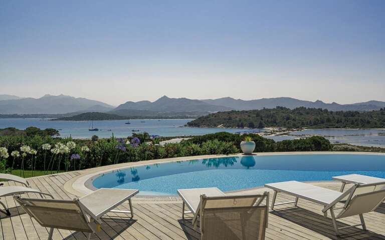 swimming pool with view over the bay