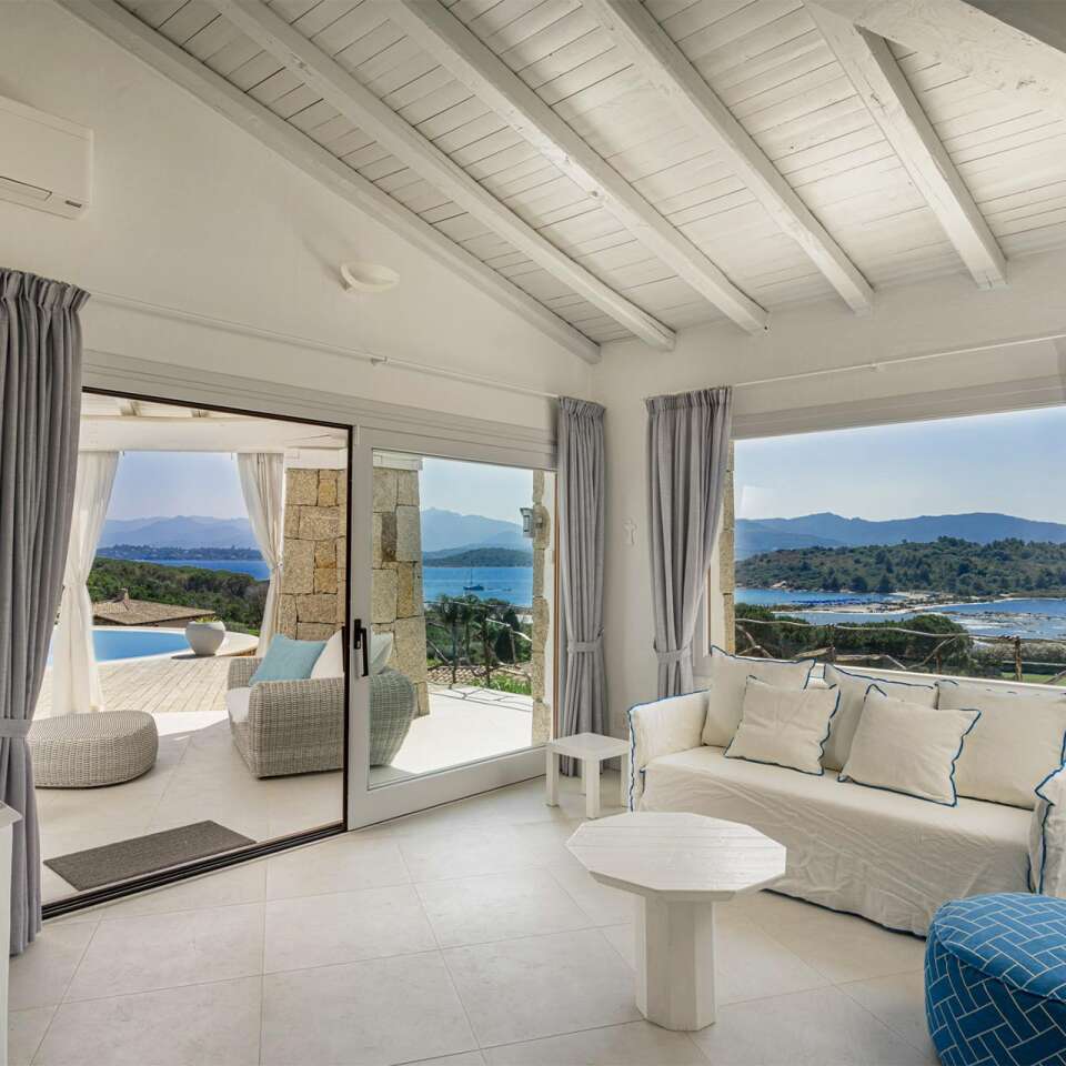 main villa living room with direct access to the outdoors