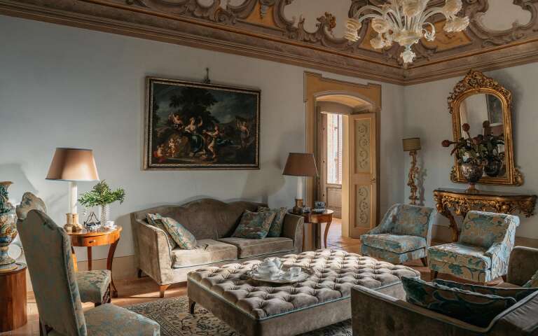 blue living room