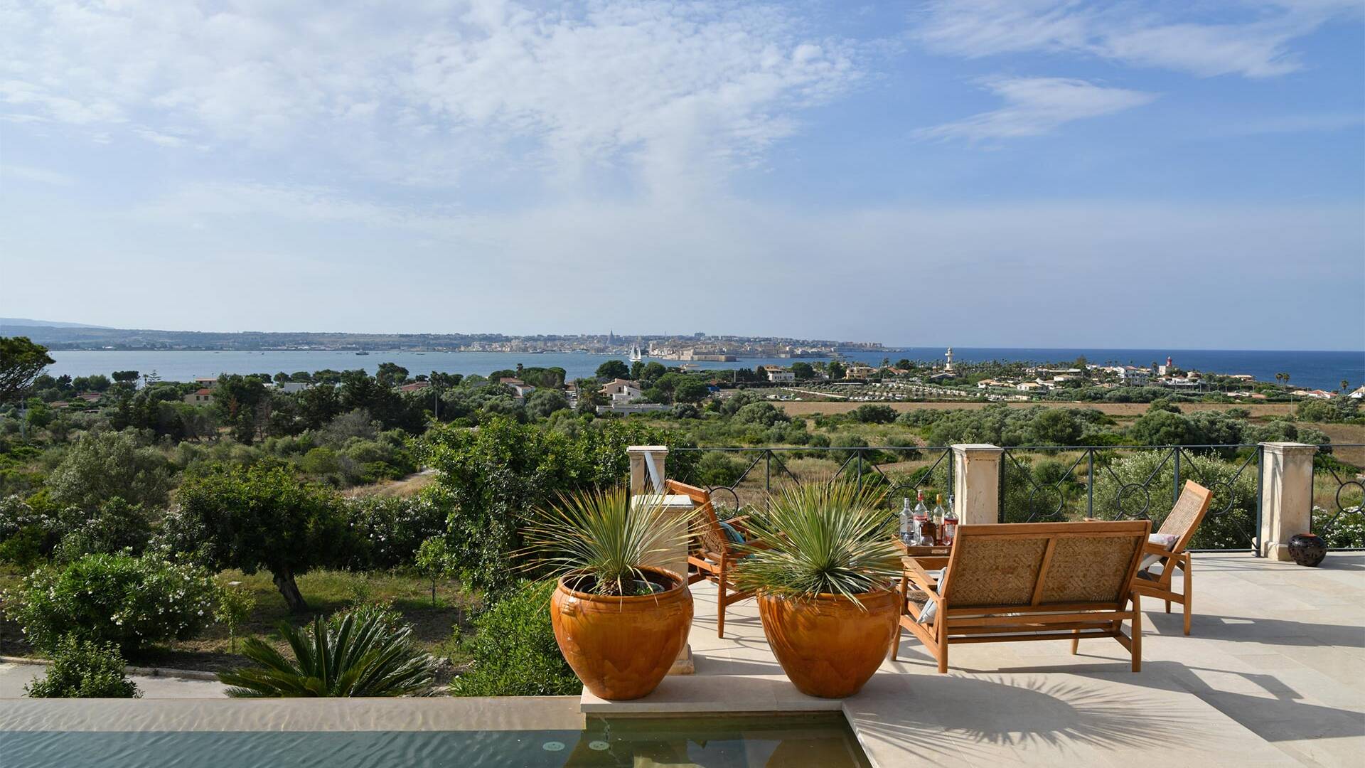 view from the pool terrace