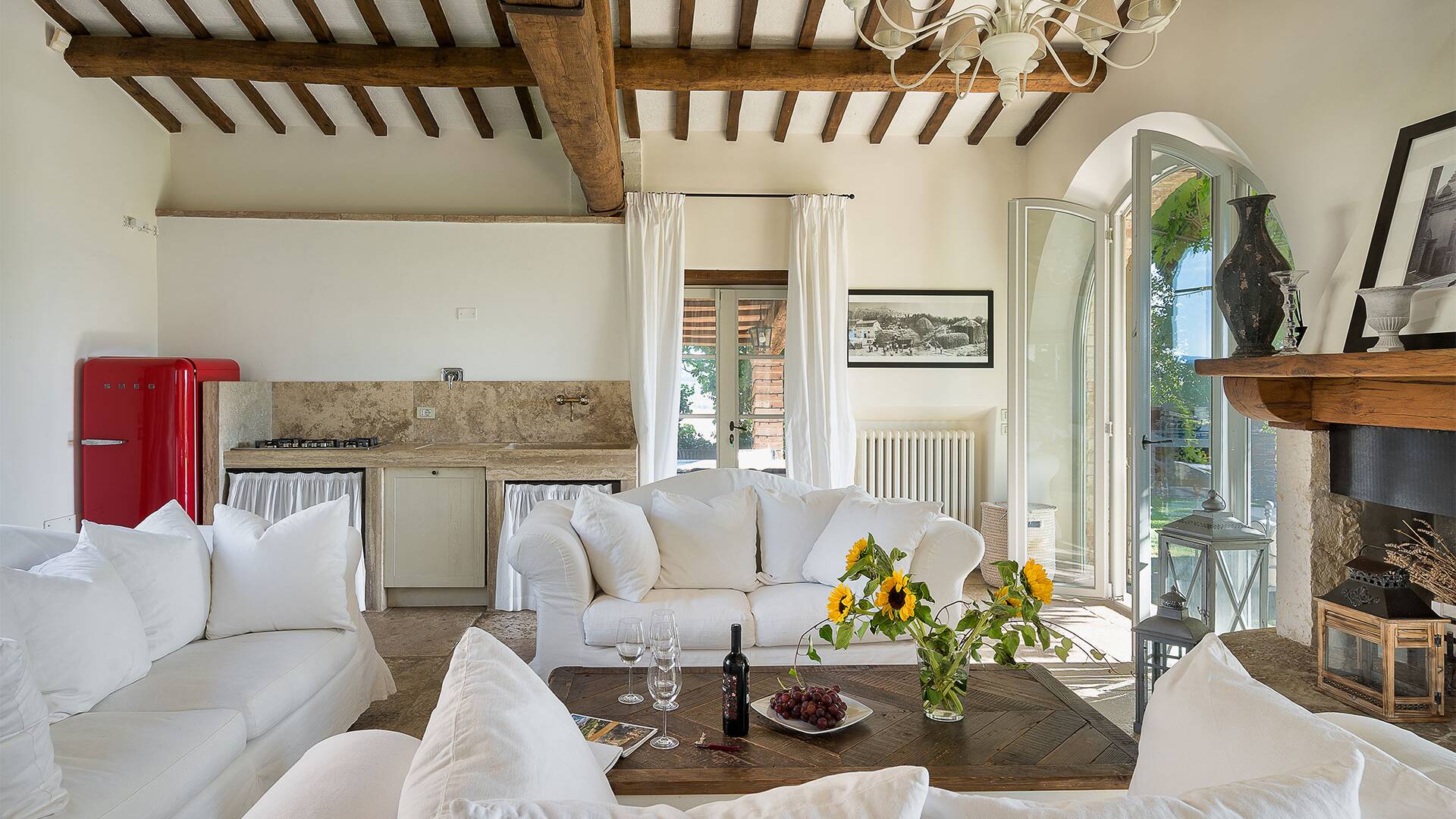 spacious guest house living room