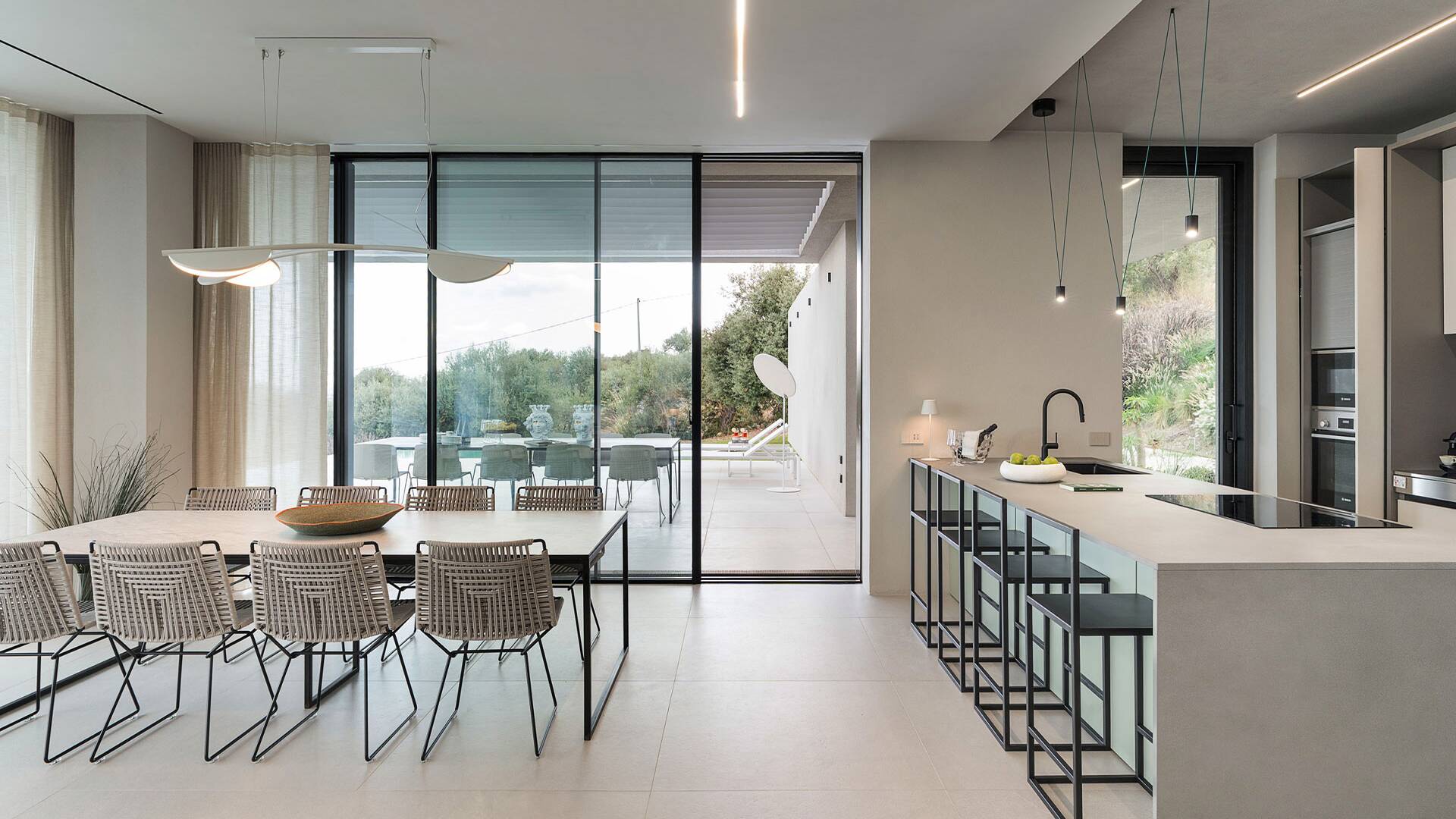 kitchen and dining table