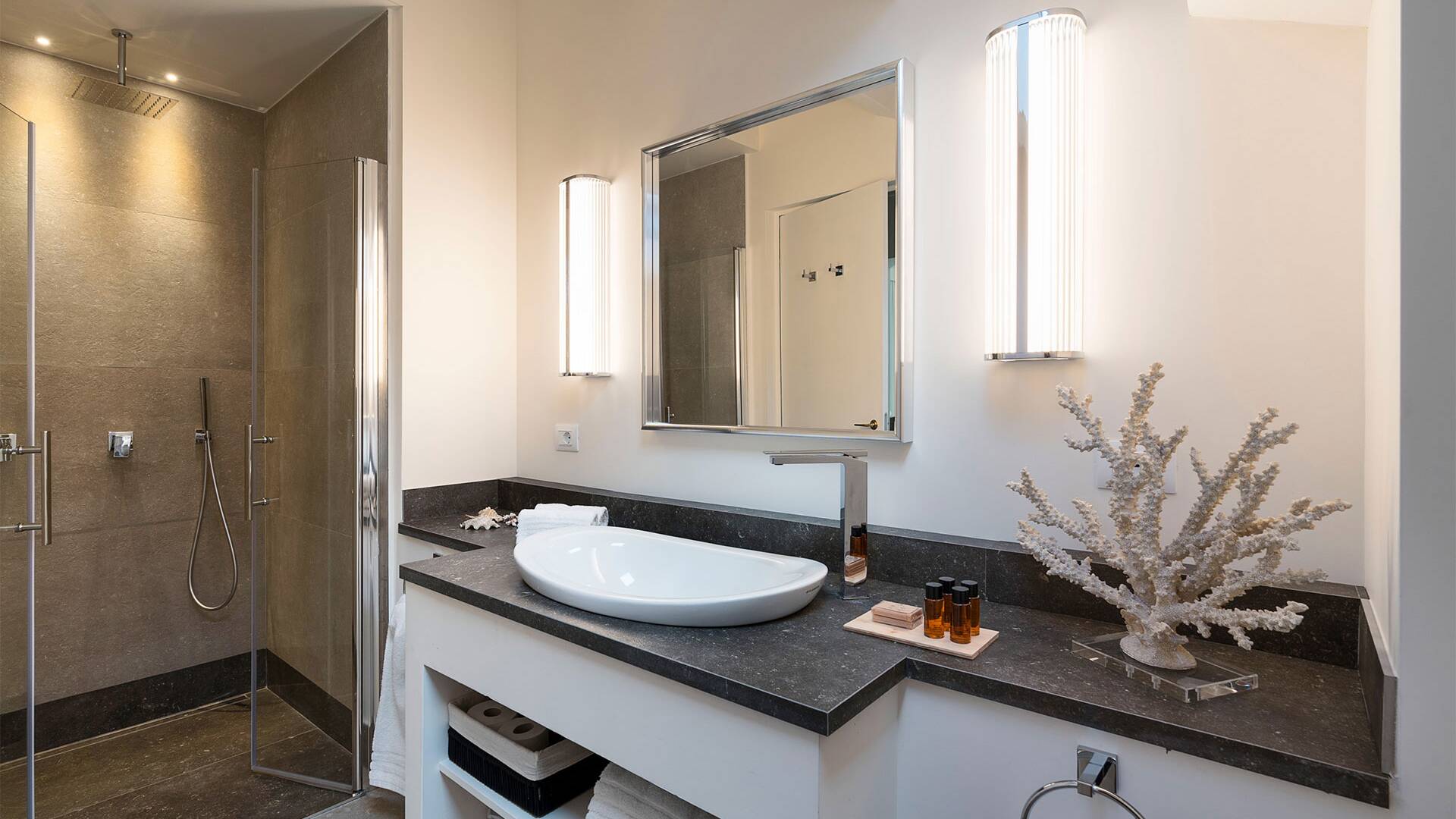 en suite bathroom with walk-in shower