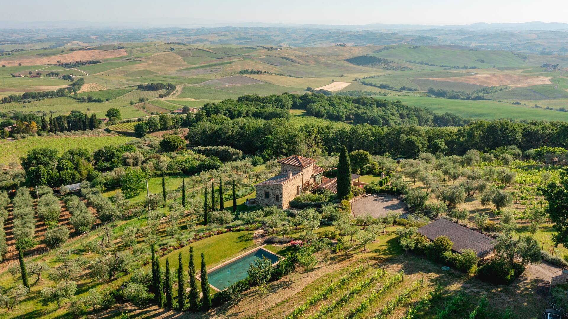 luxury Villa Brunello for weekly rental in Tuscany Montalcino area