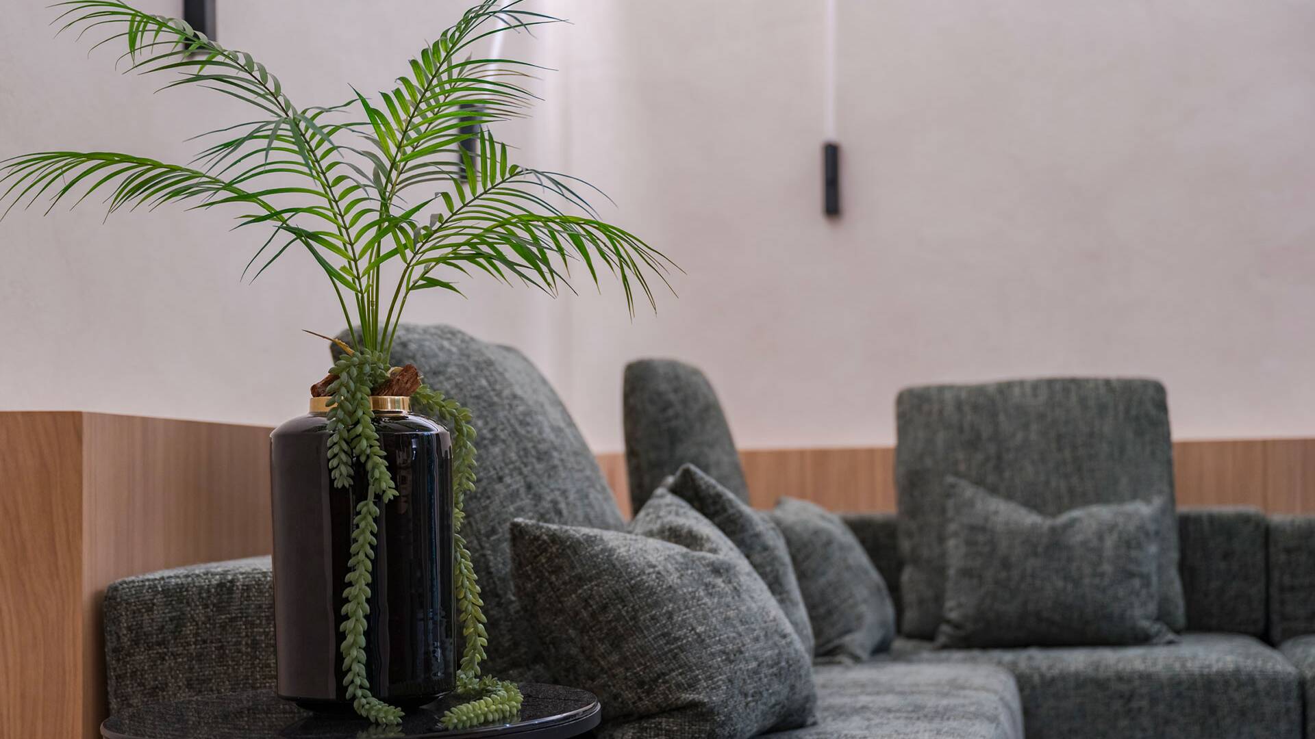 first living room with comfortable sofa