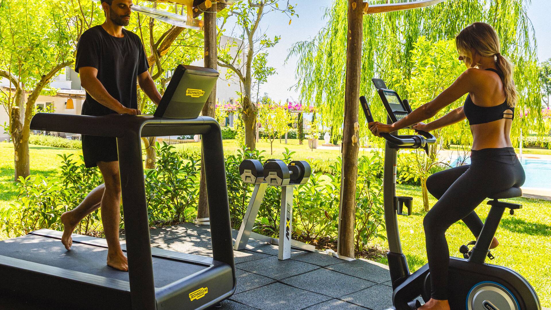 equipped outdoor gym 