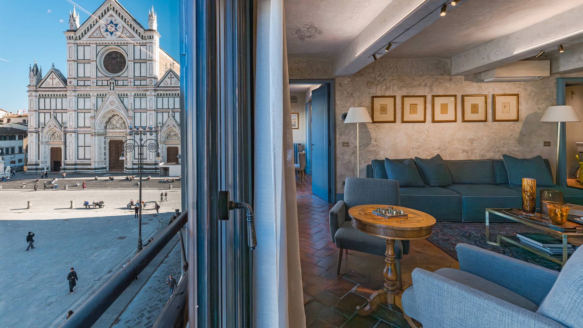 Refined interiors overlooking Santa Croce