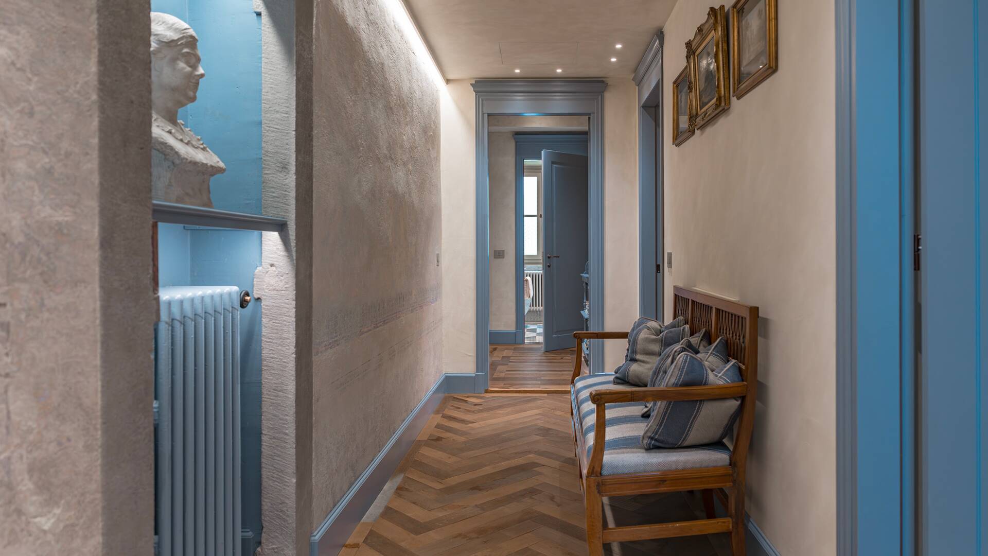 Classic Florentine hallway with warm interior details
