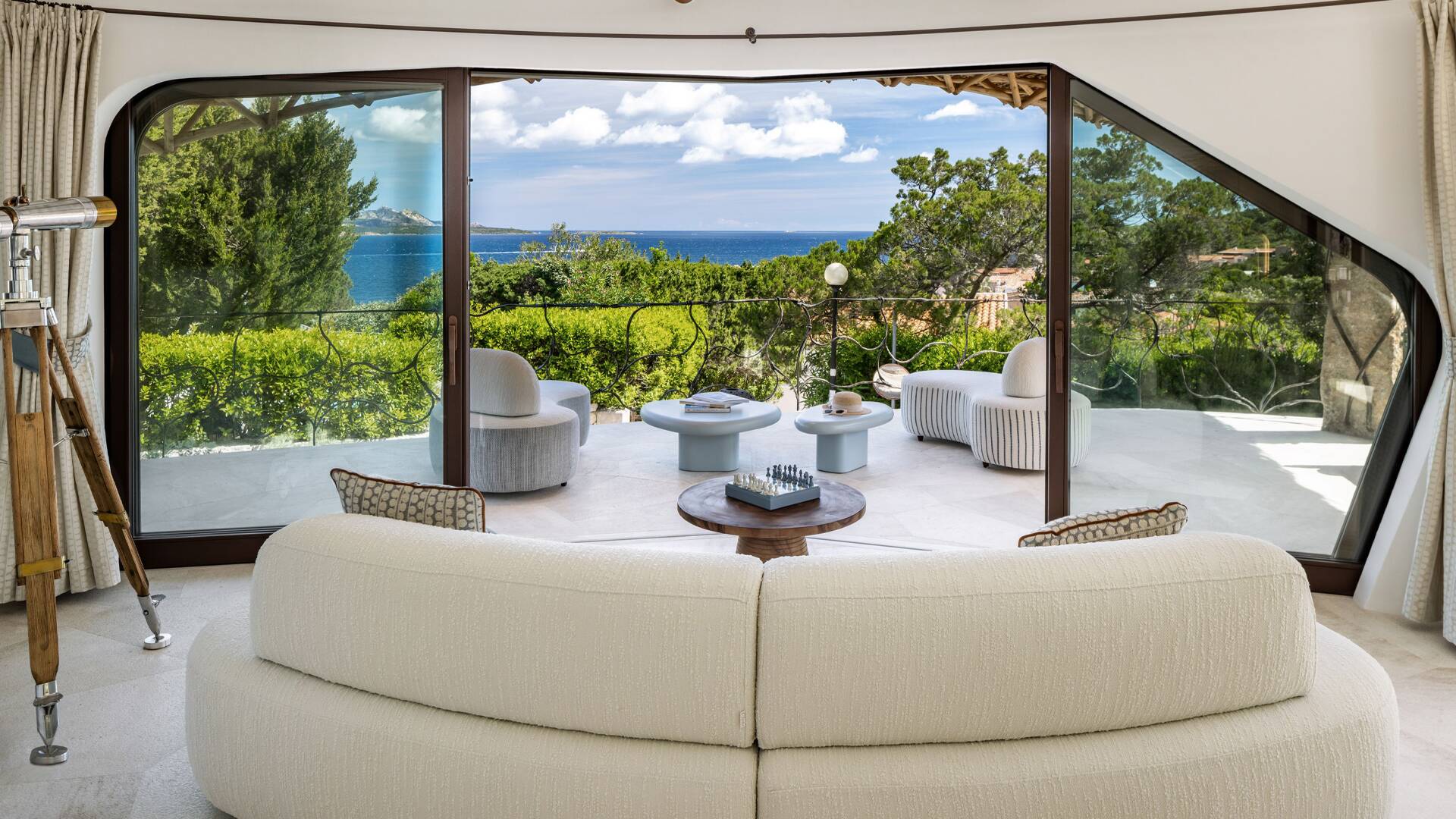 living room with comfortable sofa