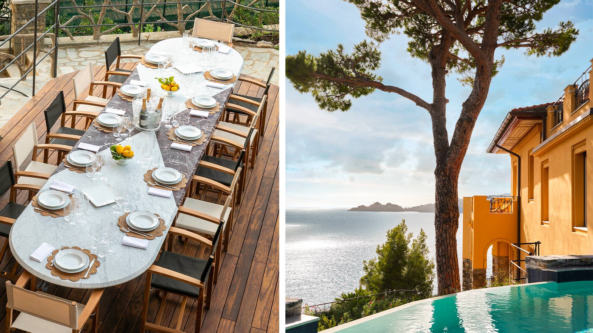 luxury villa Arabesco for weekly rental near Portofino 