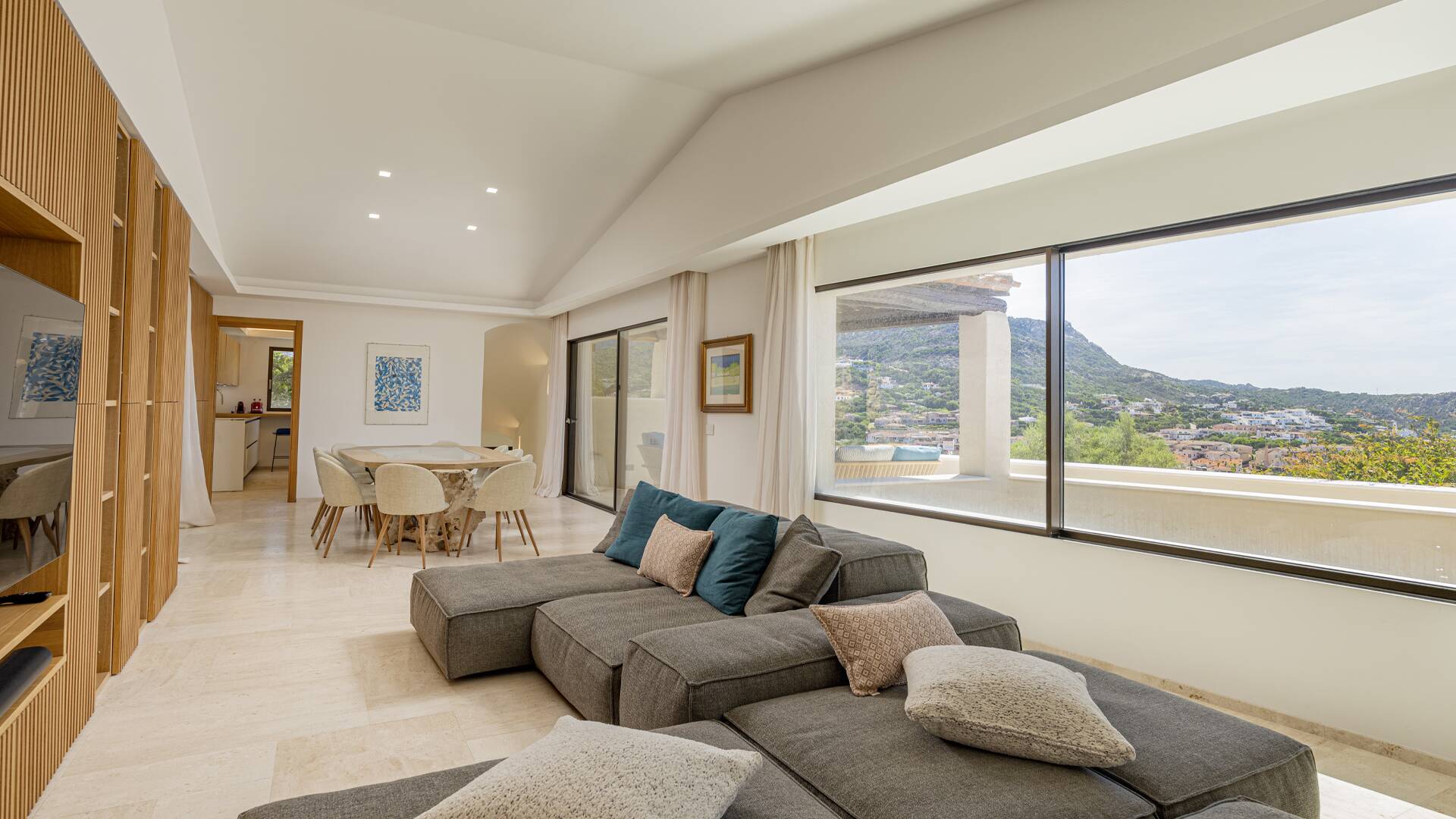 living room with comfortable sofa