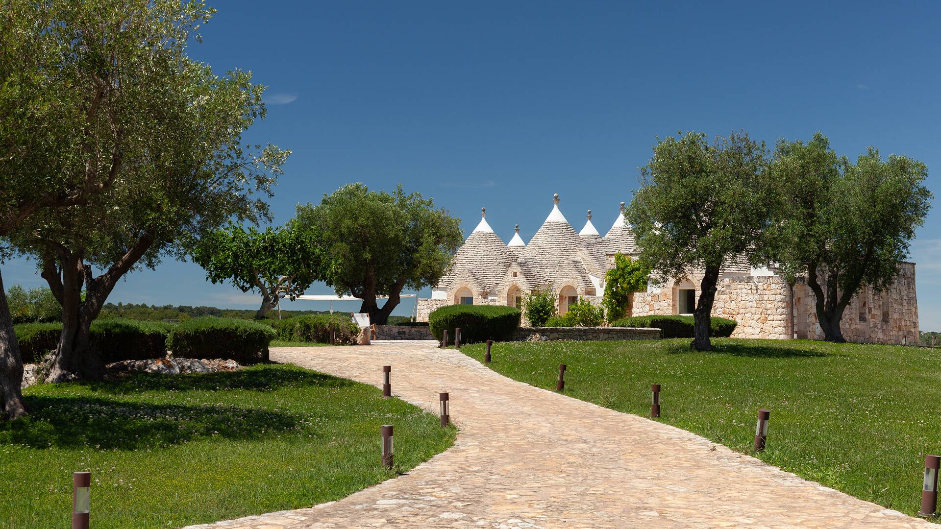 large outdoor are with manicured garden