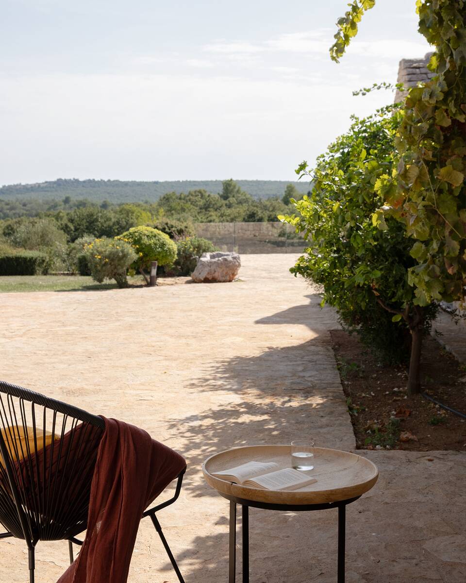 large outdoor area with lounge spaces