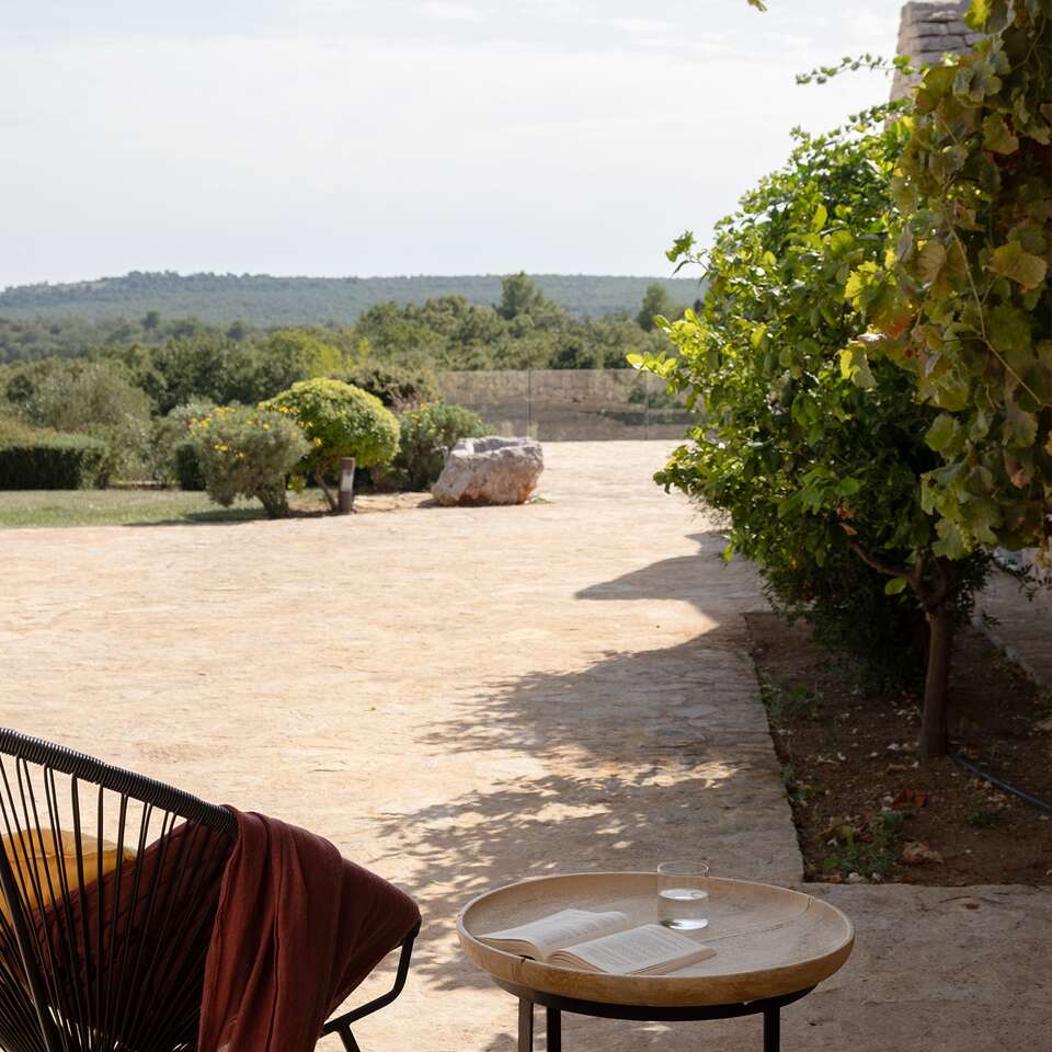 large outdoor area with lounge spaces