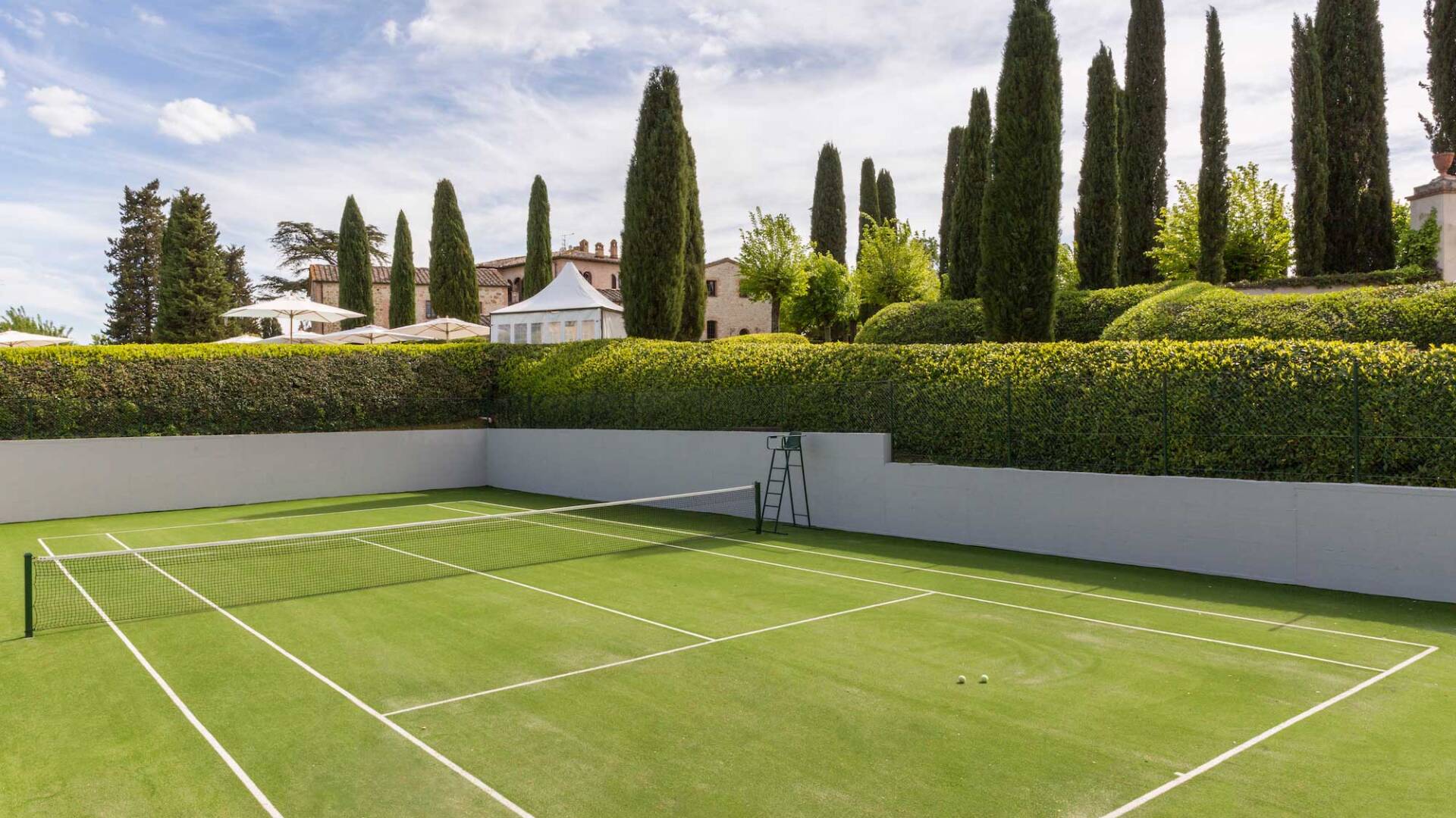 luxury large villa with tennis court