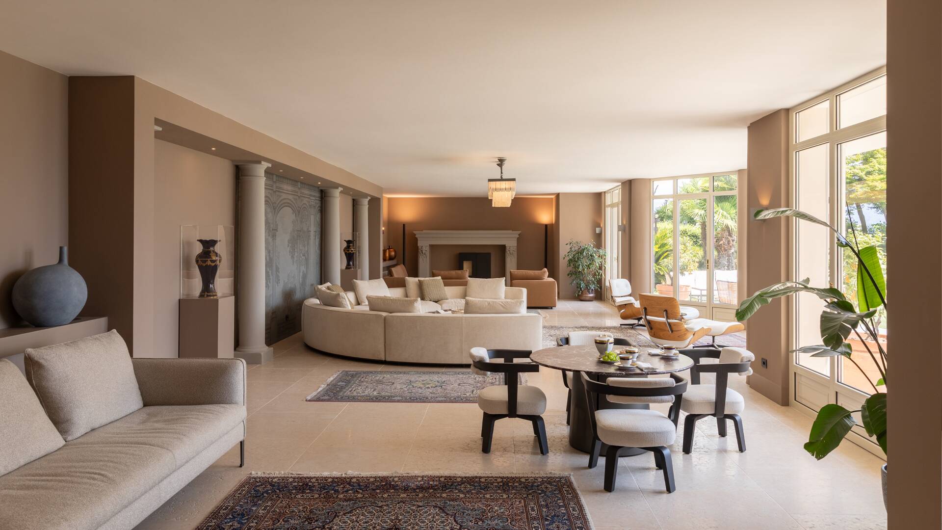 Drawing room with sofas
