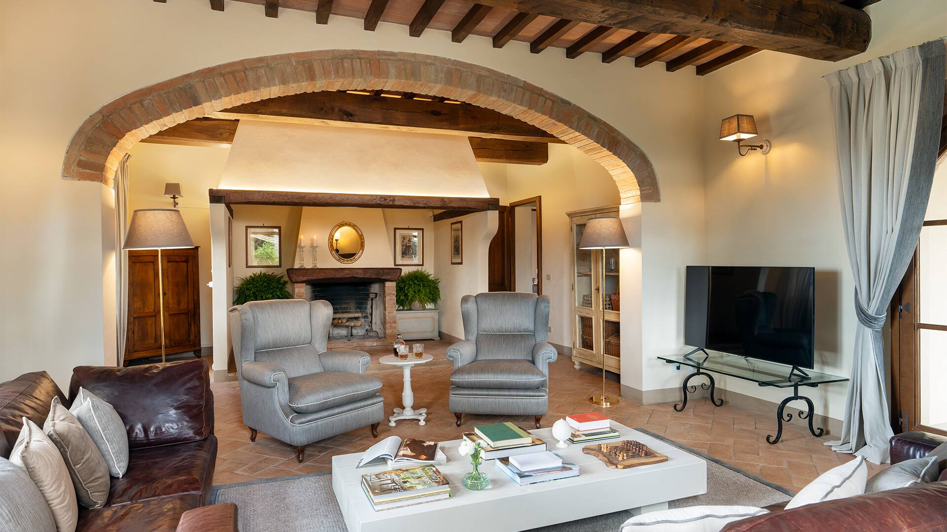 cosy living room with TV