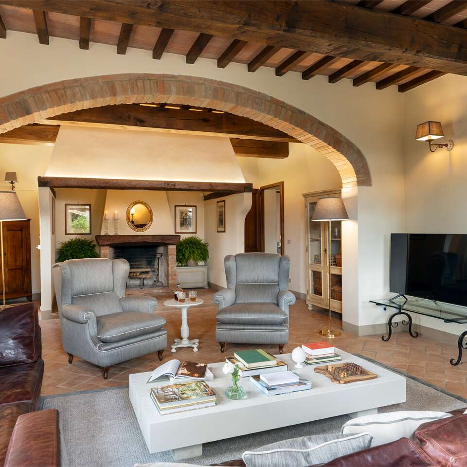 cosy living room with TV