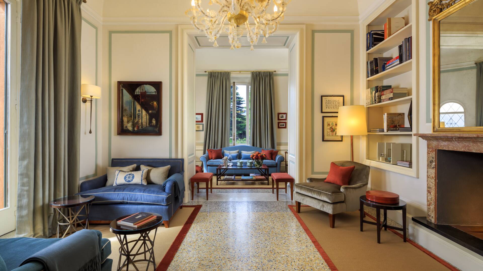 luxury Villa Cima, Como lake, sitting room, mezzanine floor