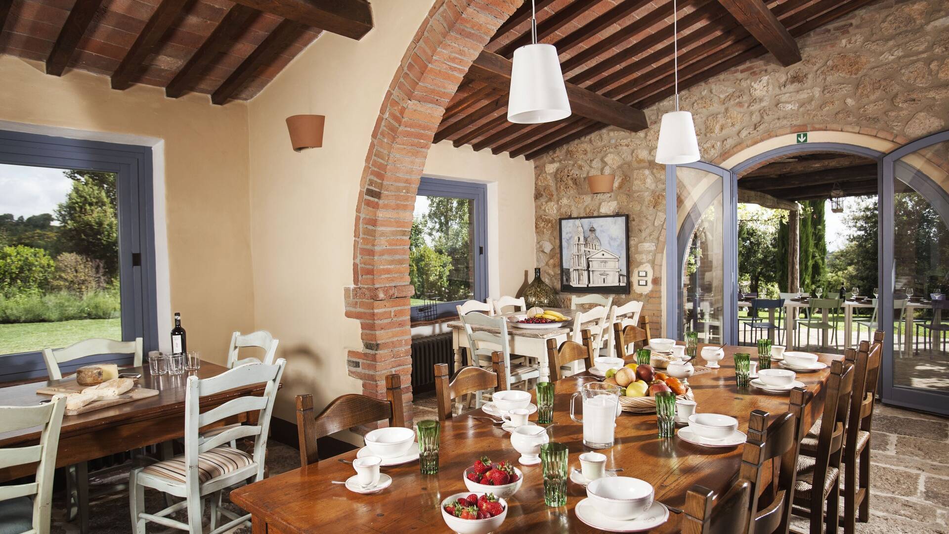 dining room with typical Tuscan style