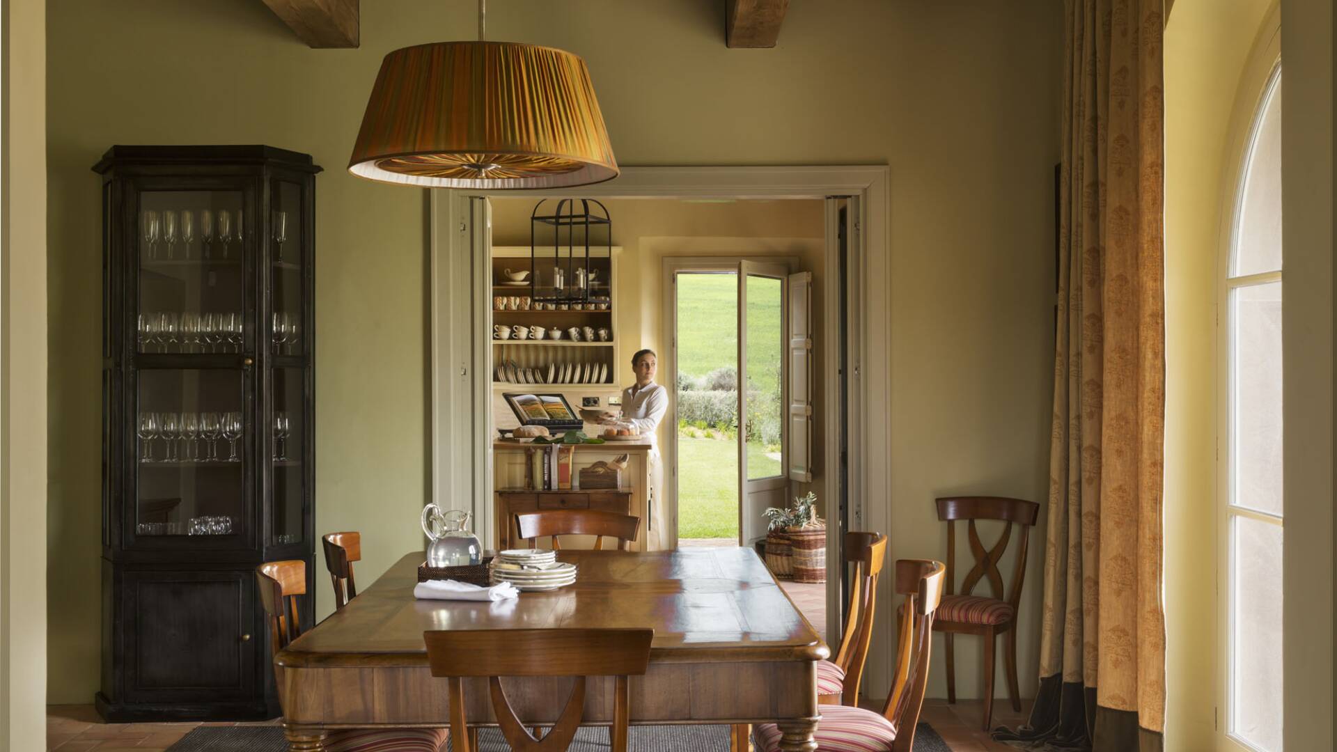 dining and kitchen area