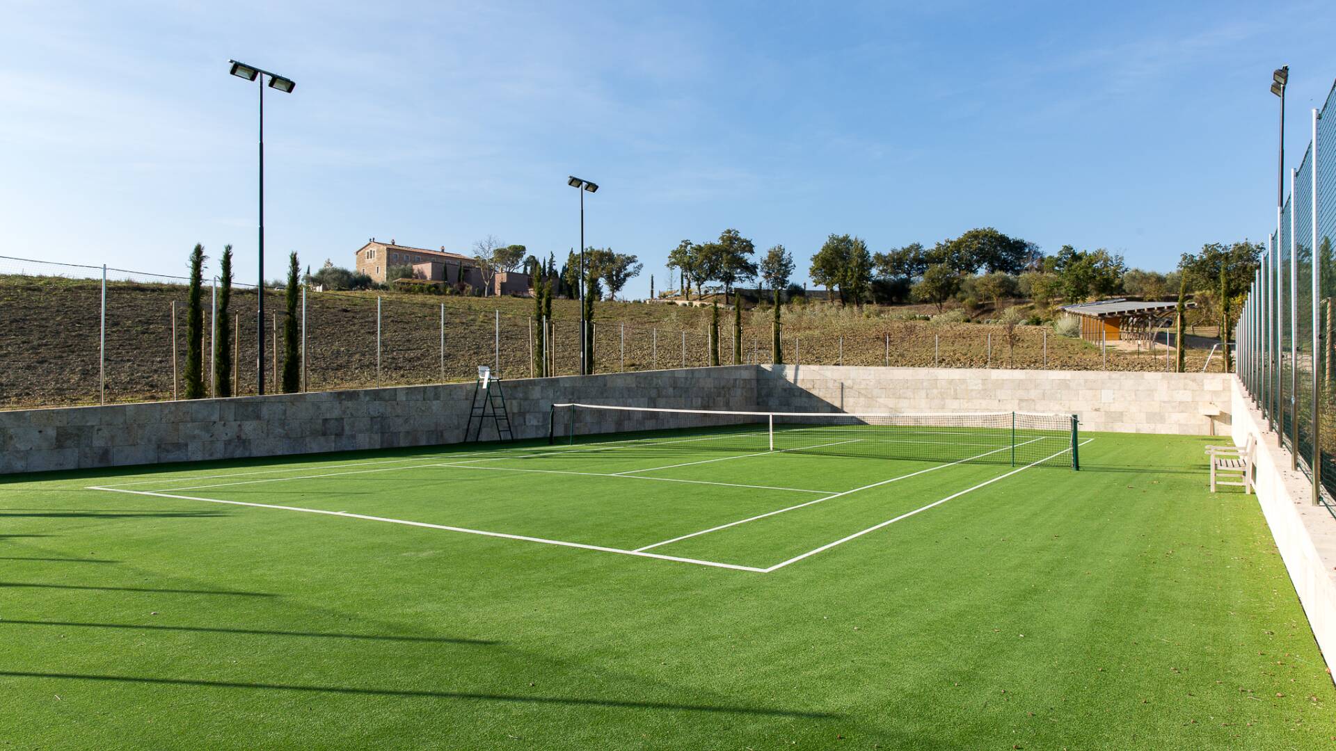 private tennis court