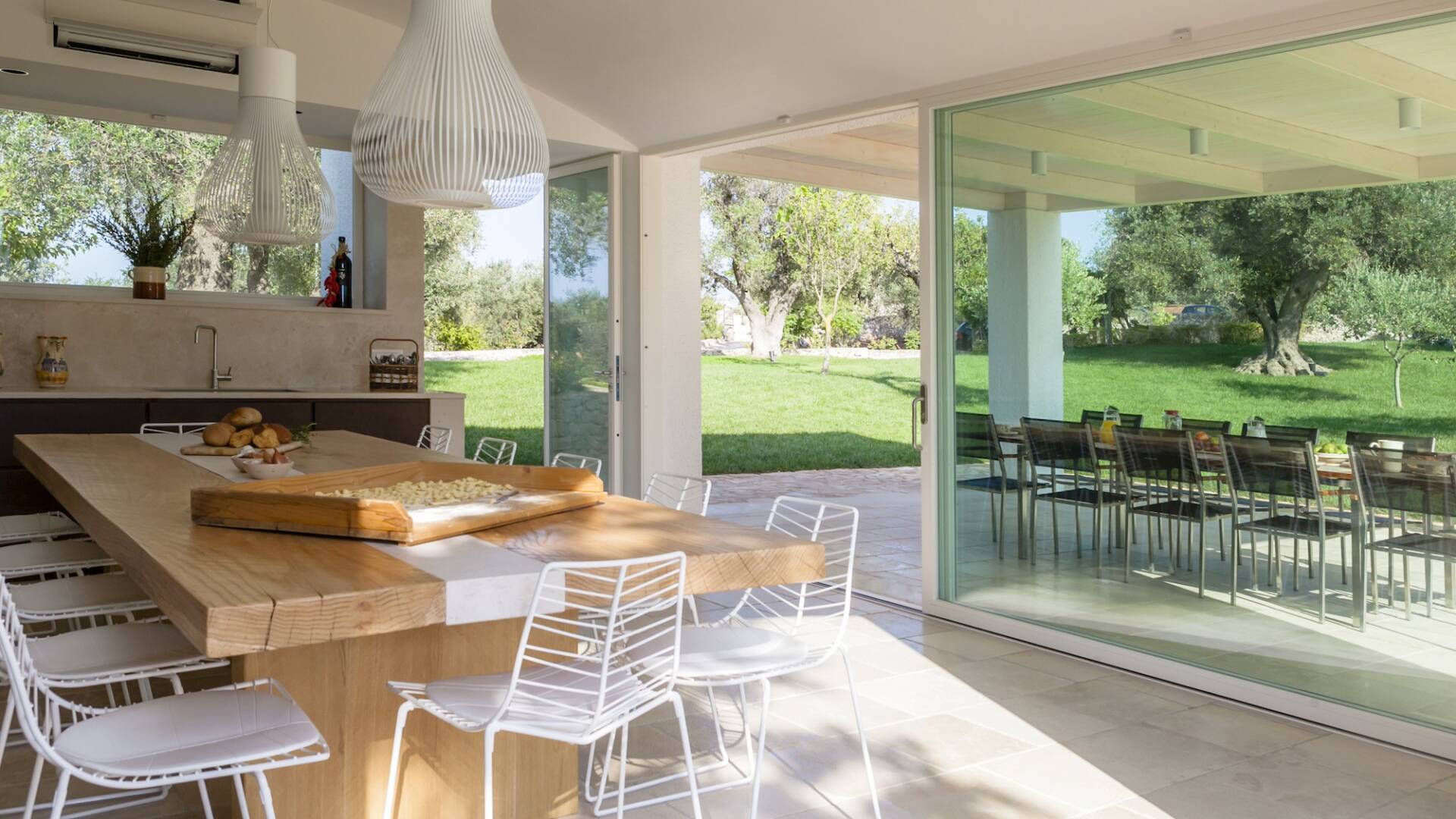 main trulli, kitchen and outdoor al fresco area