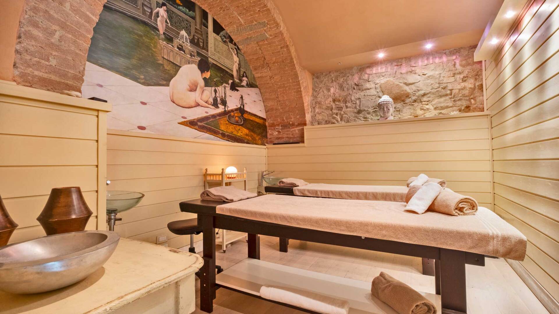 private spa with massage area