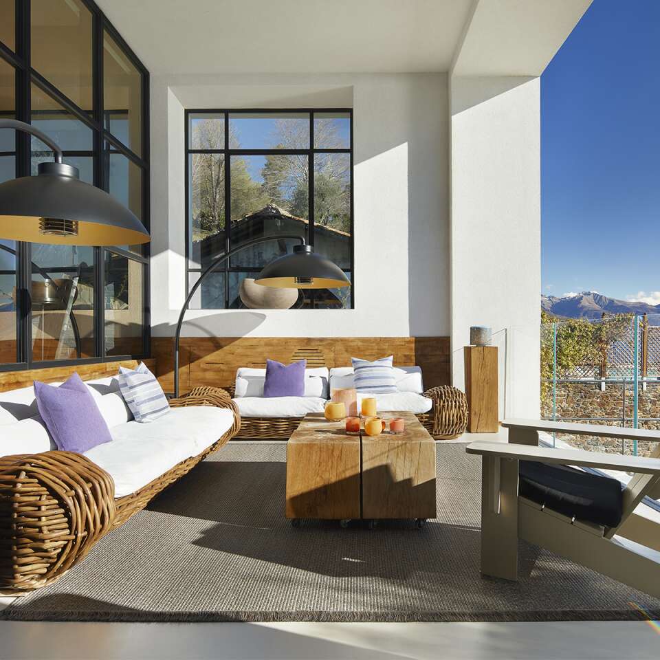 covered cosy pergola with charming vista