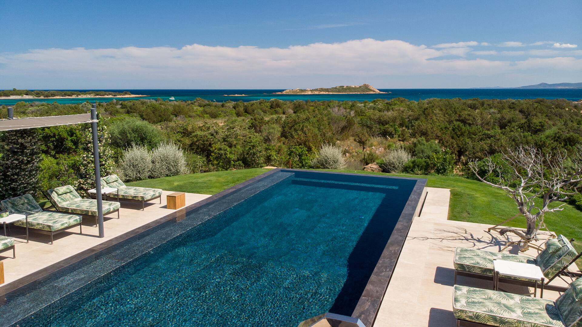 infinity swimming pool with sea view