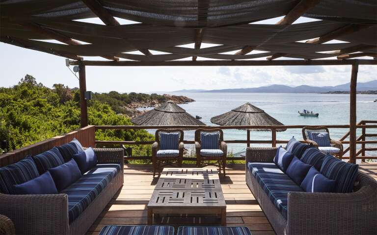 covered patio with sea view