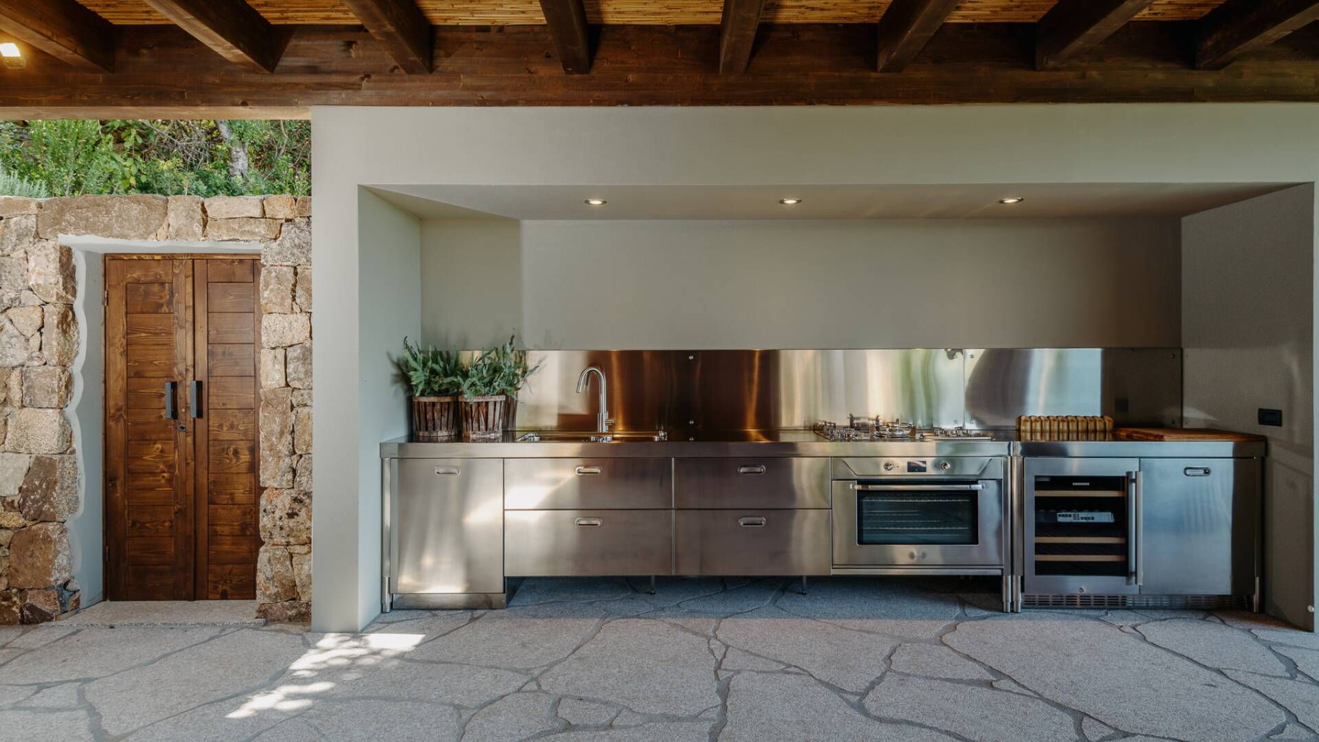 fully-equipped outdoor kitchen