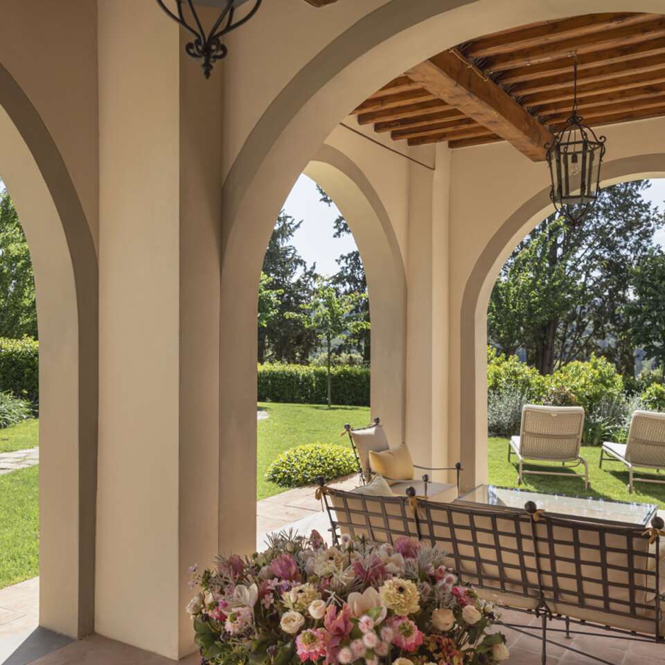 Frantoio, covered terrace