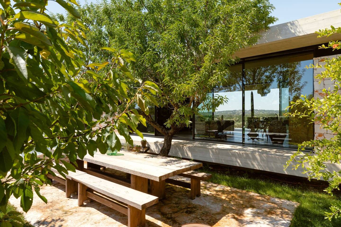 outdoor dining area