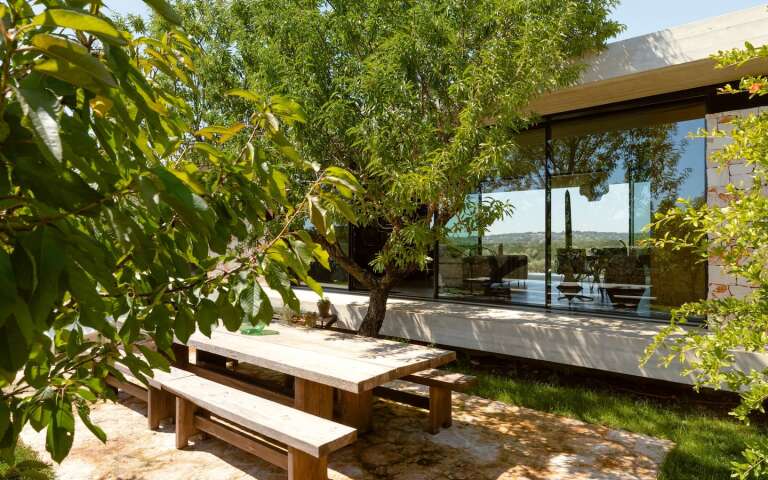 outdoor dining area