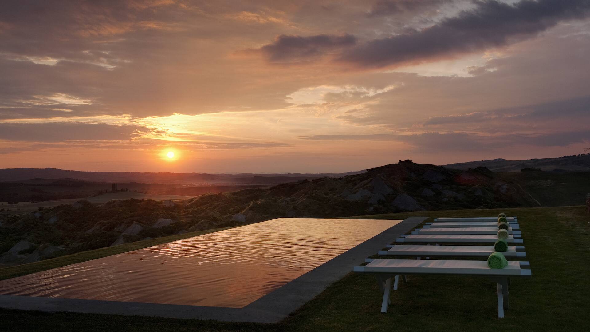 swimming pool by night