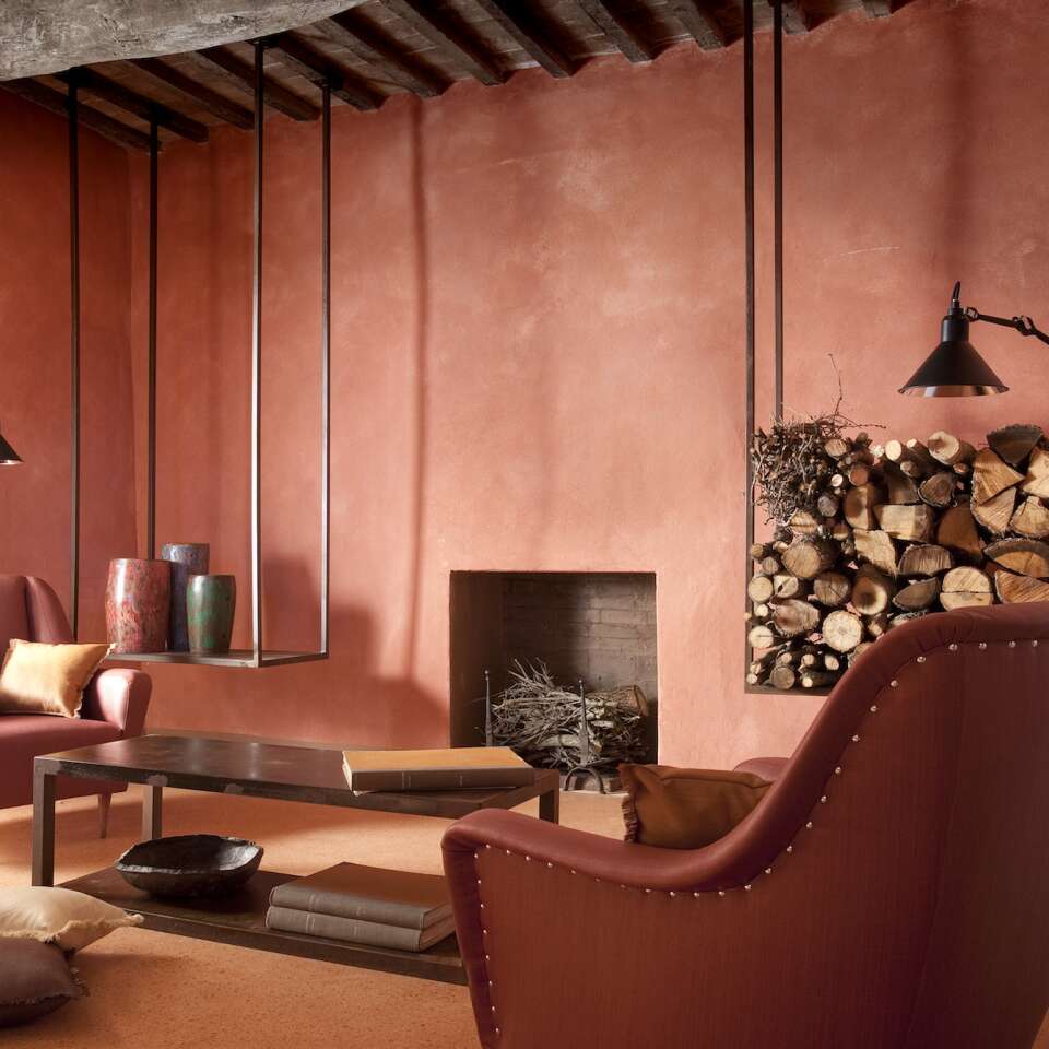 ground floor, living room with fireplace