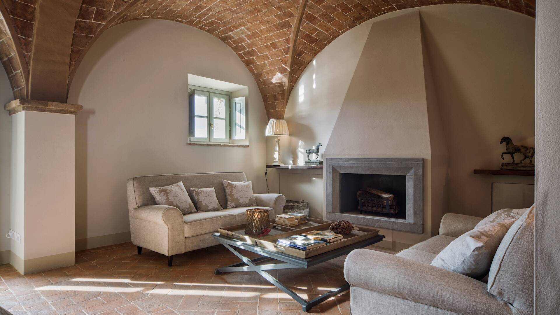 ground floor, living room with fireplace