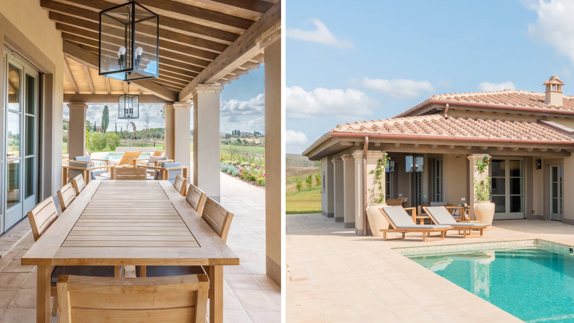 al fresco dining and swimming pool